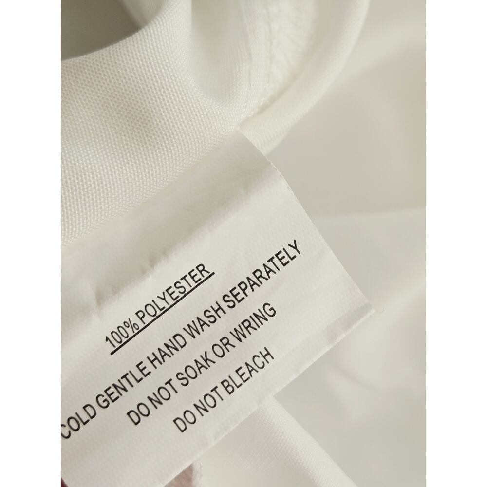 Selfie Leslie Hand In Mine Indie Mini Dress L Boho Ruffle Sleeve White Mint Casu - Picture 12 of 13